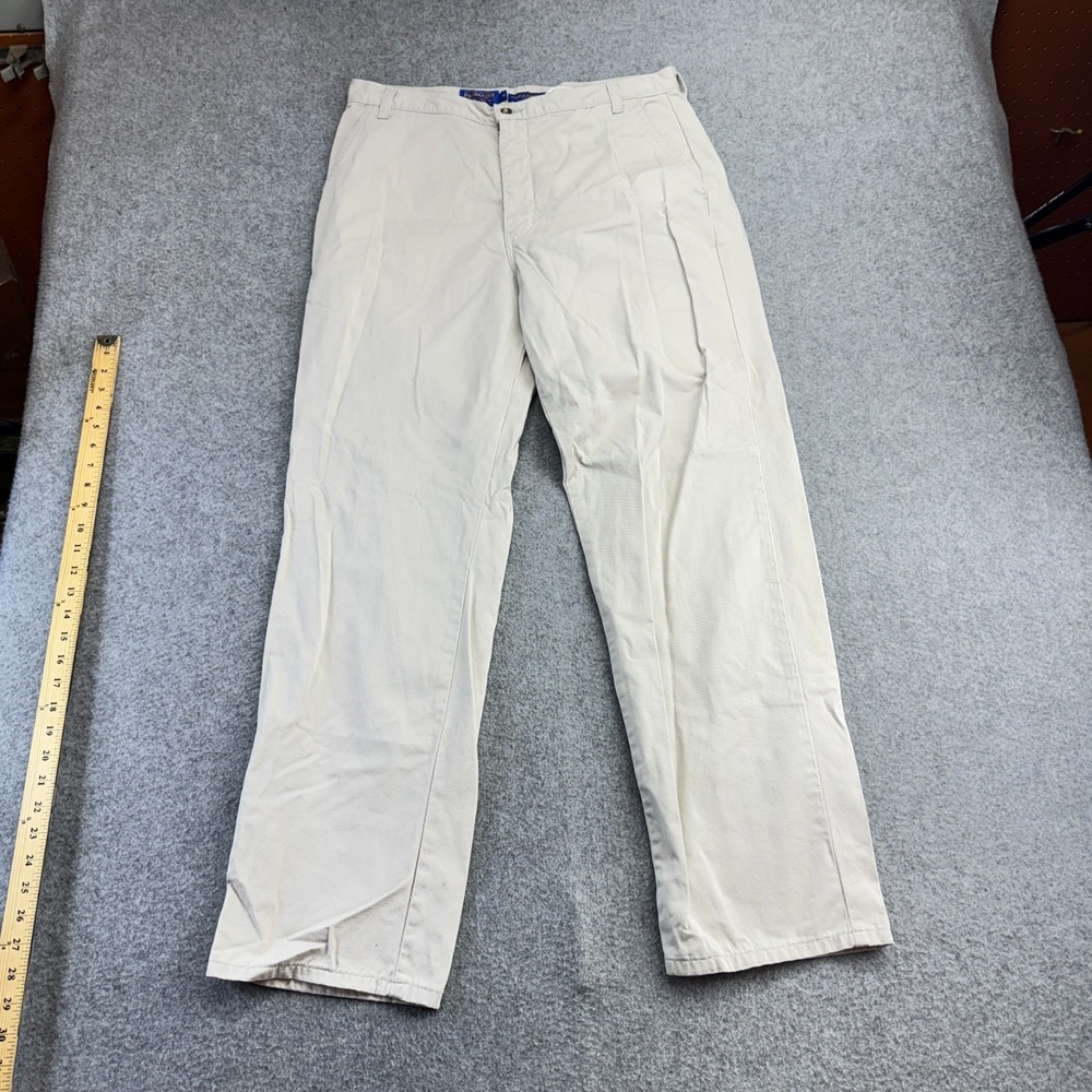 Pendleton Chino Pants Men' s 34x31 Beige‎ Cotton Straight Leg Vintage Pleated